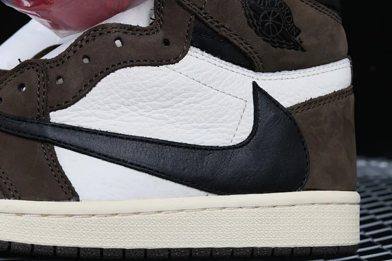 All Categories Air Jordan Jordan Series Basketball Shoes Air Jordan 1 High #ZG Version Travis Scott x Air Jordan 1 High OG AJ1 Reverse Hook Limited Edition CD4487-100